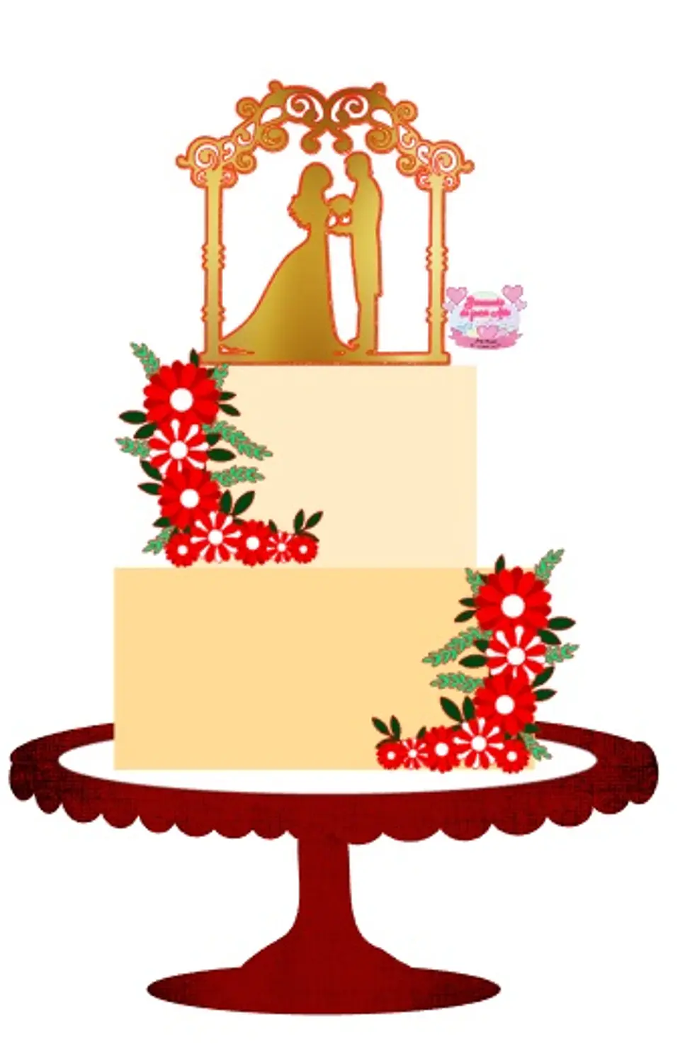 Arquivo de Corte Topo de Bolo Casamento 25 1