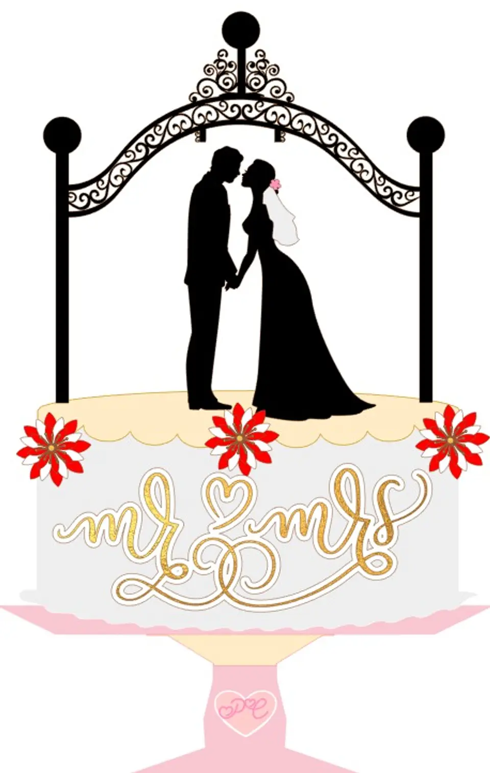 Arquivo de Corte Topo de Bolo Casamento 23 1