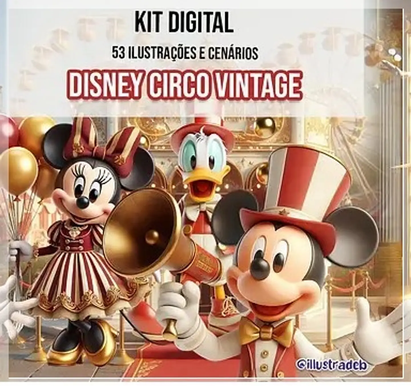 Kit Digital Disney Circo Vintage 71 1