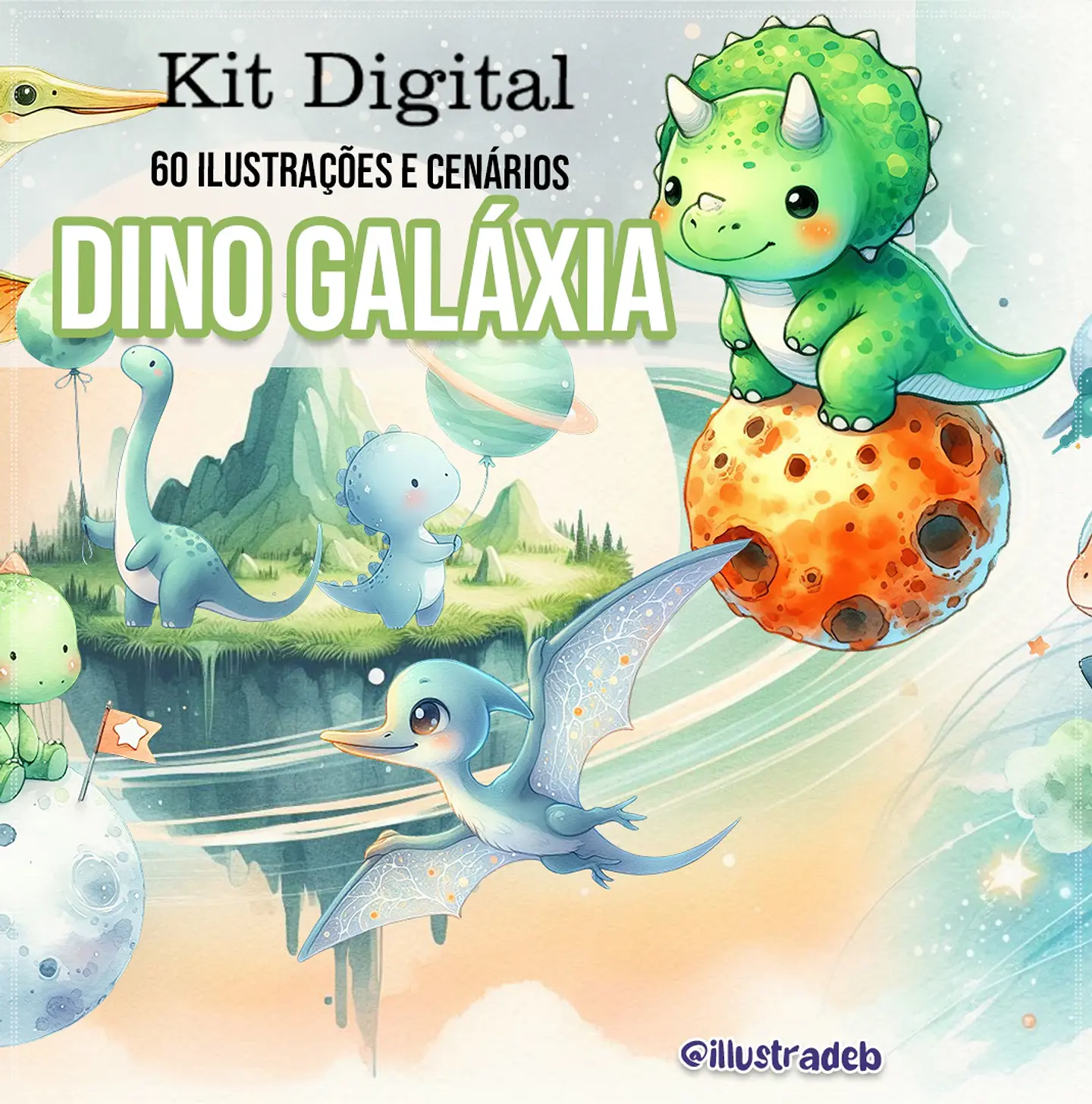 Kit Digital Dino Galáxia 64 1