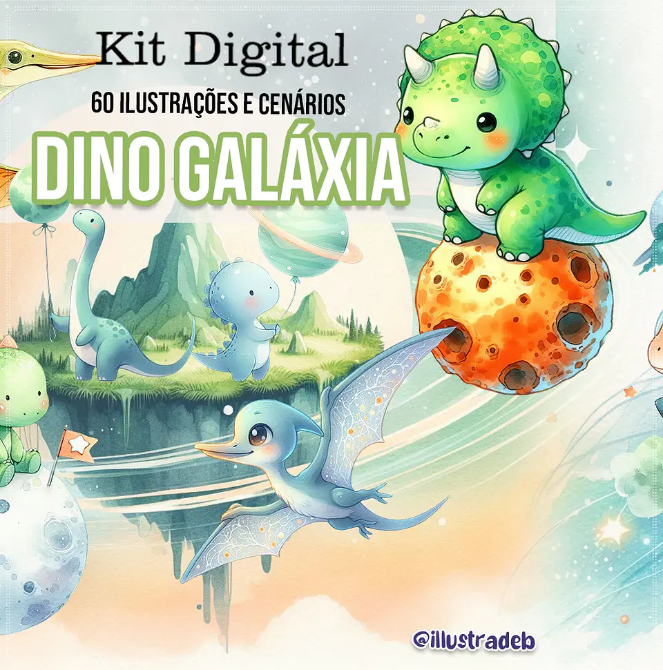 Kit Digital Dino Galáxia 64 1