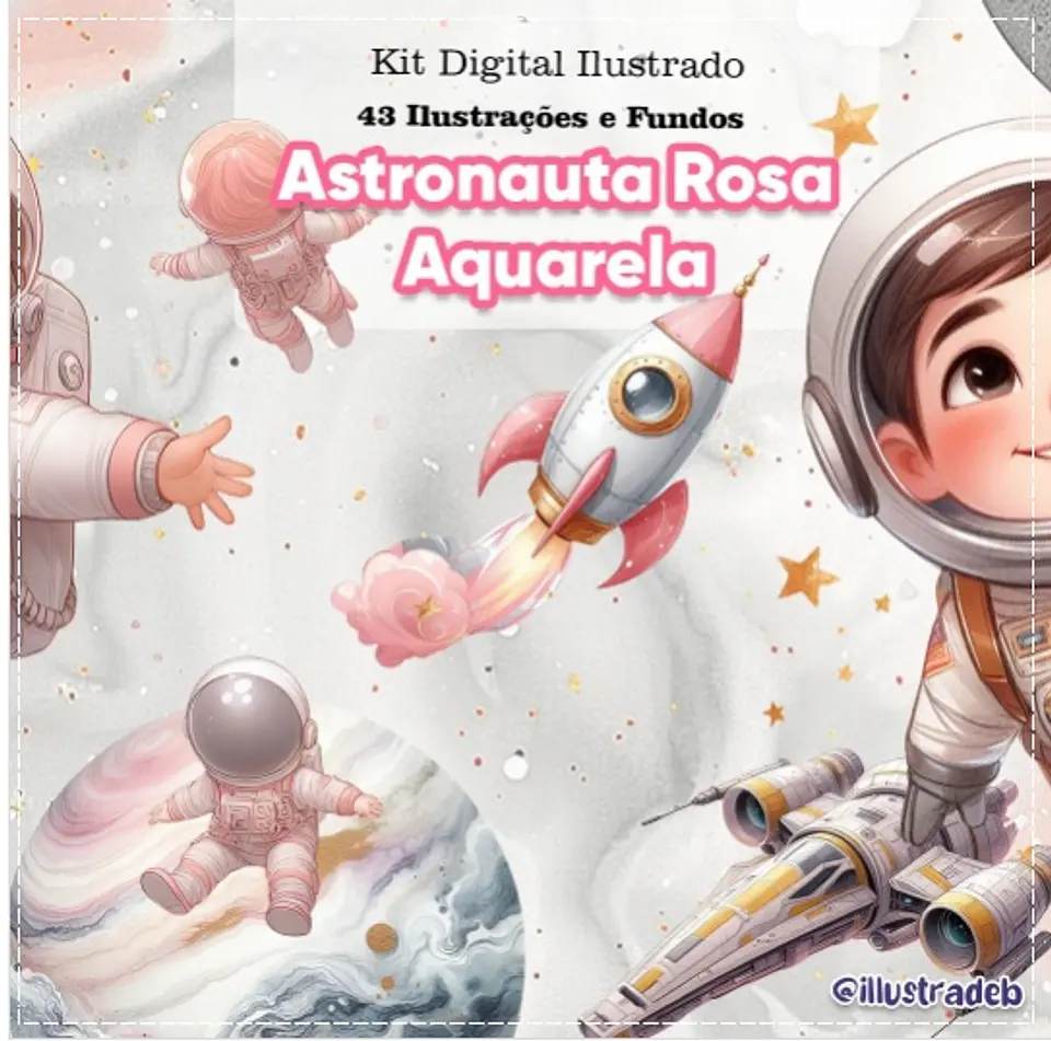 Kit Digital Astronauta Rosa 19 1