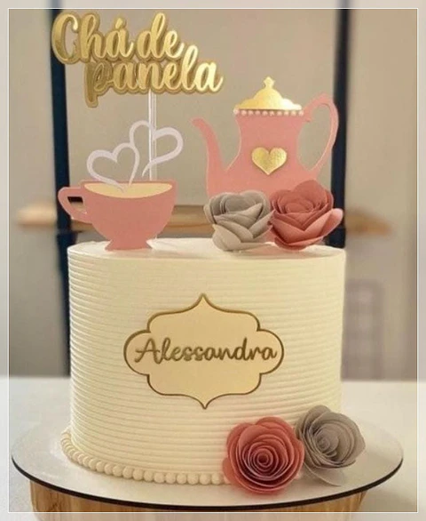 Arquivo de Corte Topo de Bolo Chá de Cozinha 7