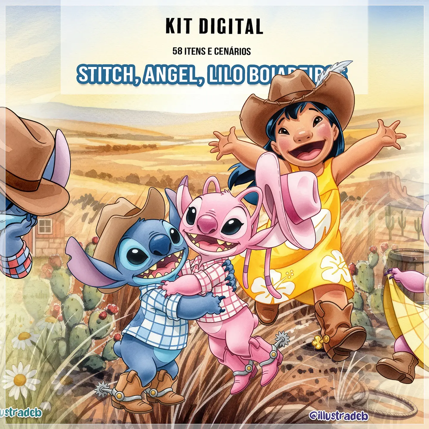 Kit Digital Stitch Lilo e Angel Boiadeiros 213 1