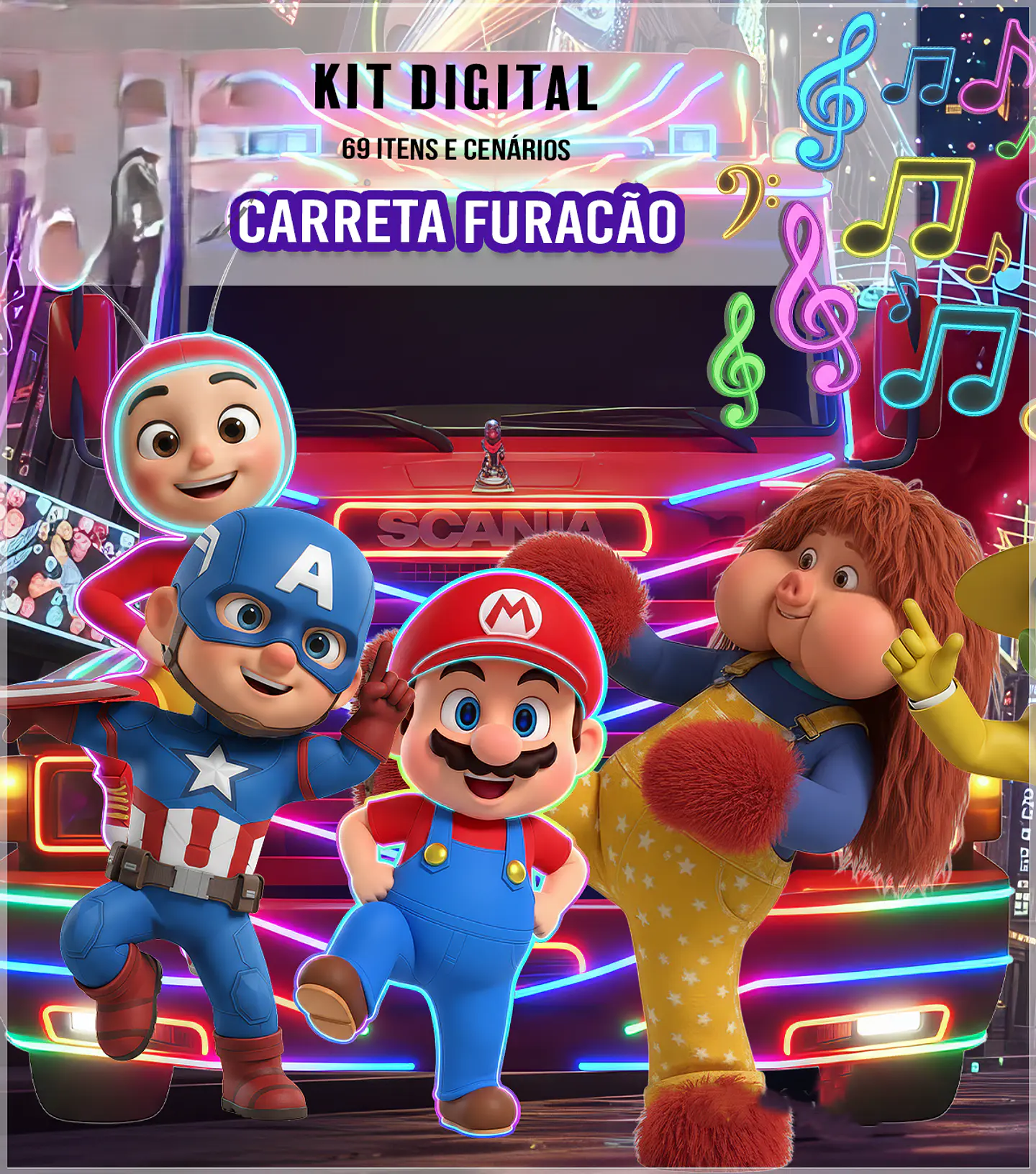 Kit Digital Carreta Furacão 22 1