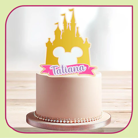 Arquivo de Corte Topo de Bolo Castelo Disney 9