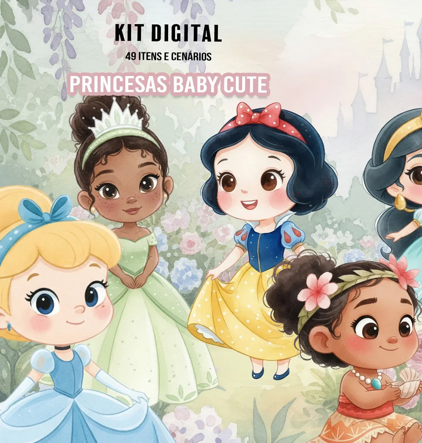 Kit Digital Princesas Baby Cute 23 1