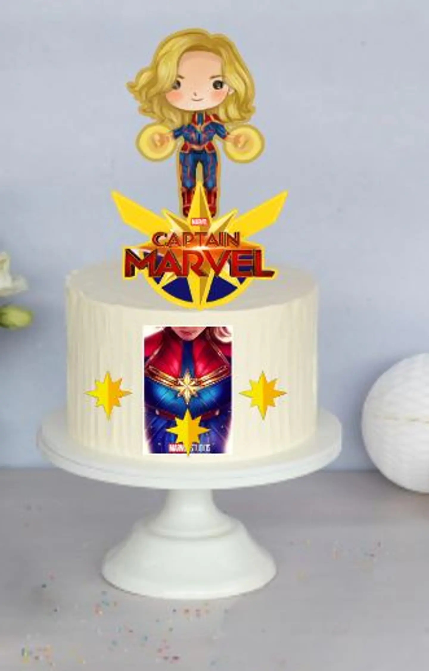 Arquivo de Corte Topo de Bolo Capitã Marvel 2 1