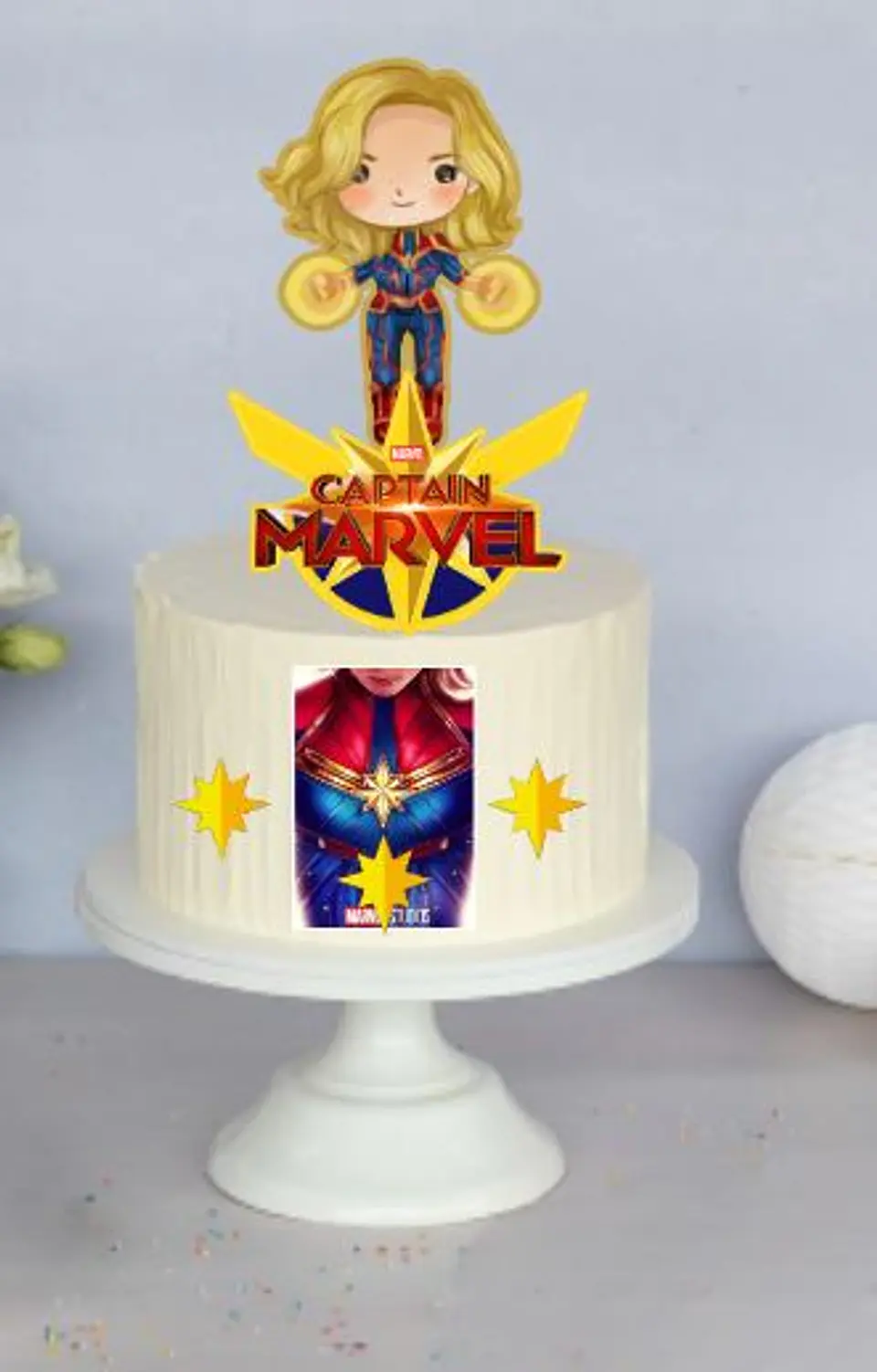 Arquivo de Corte Topo de Bolo Capitã Marvel 2 1
