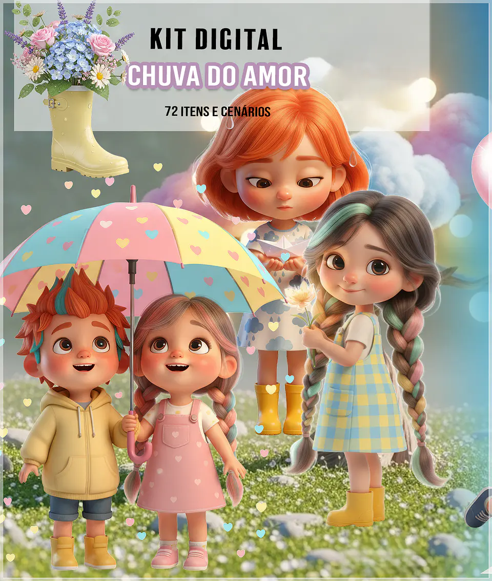 Kit Digital Chuva do Amor 14 1