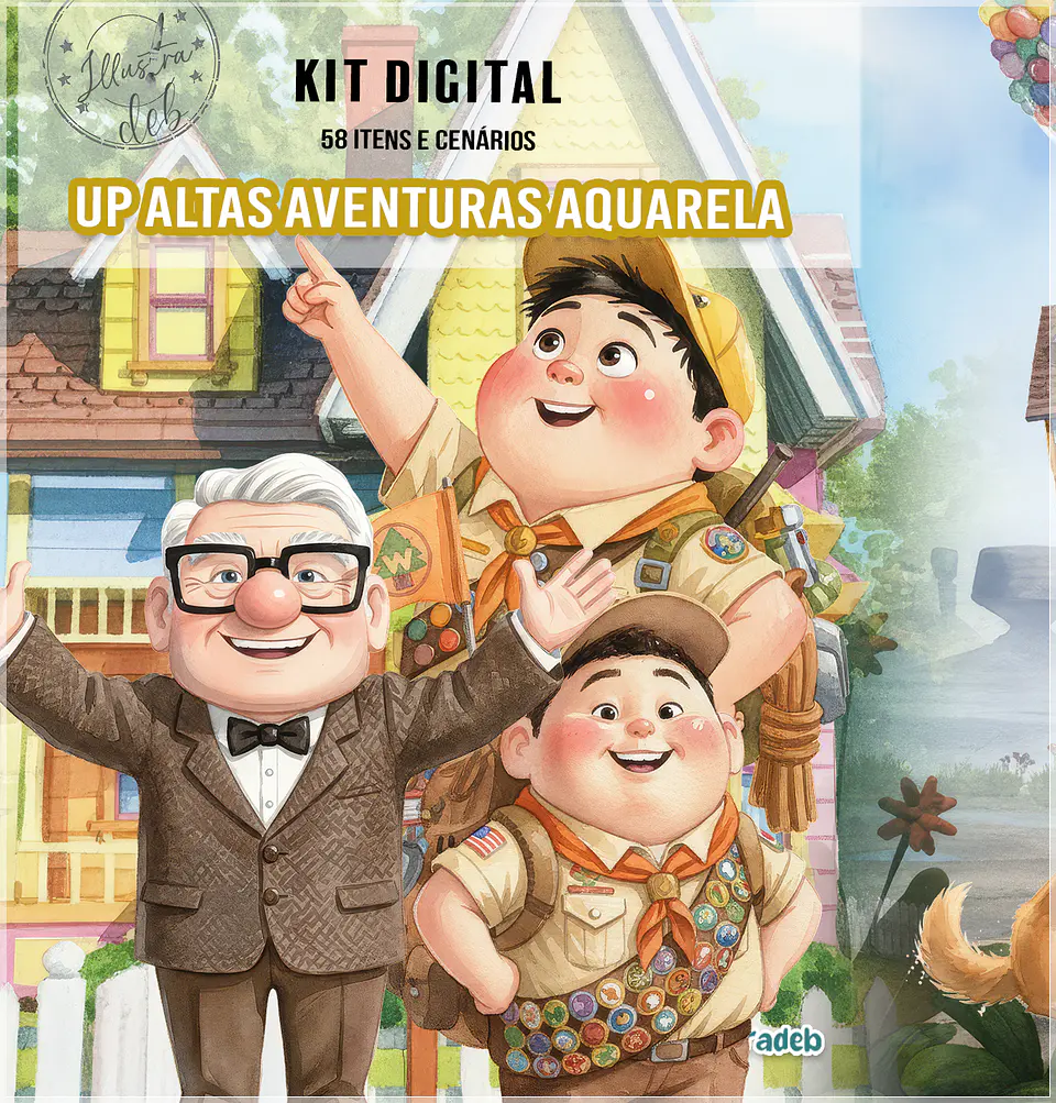 Kit Digital Up Altas Aventuras Aquarela 12 1