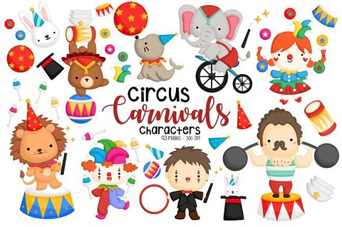 Kit Digital Circo Cute 2