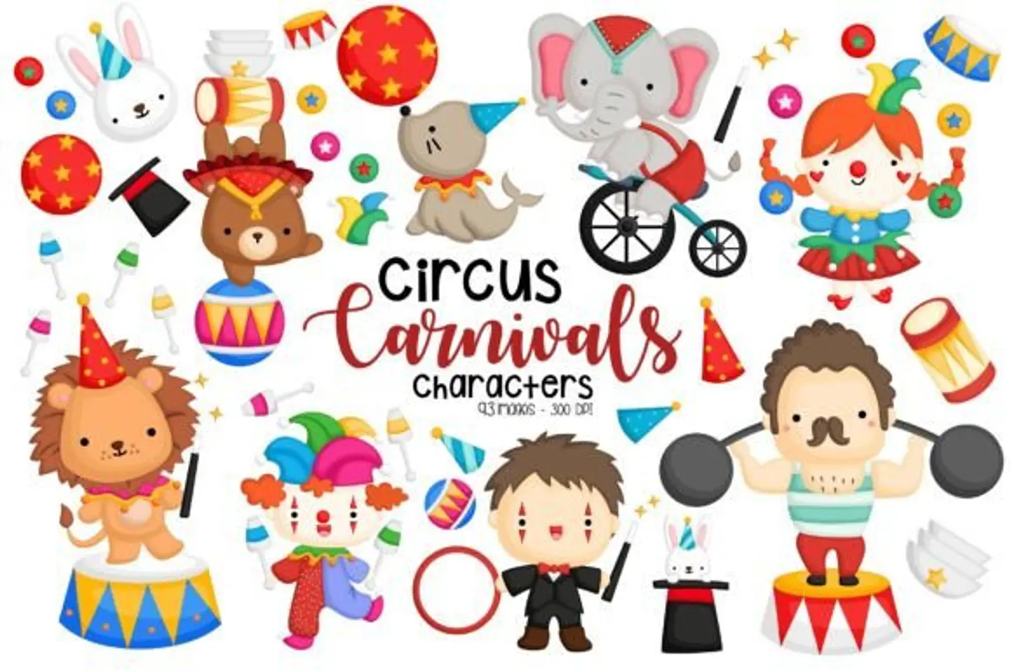 Kit Digital Circo Cute 2 1