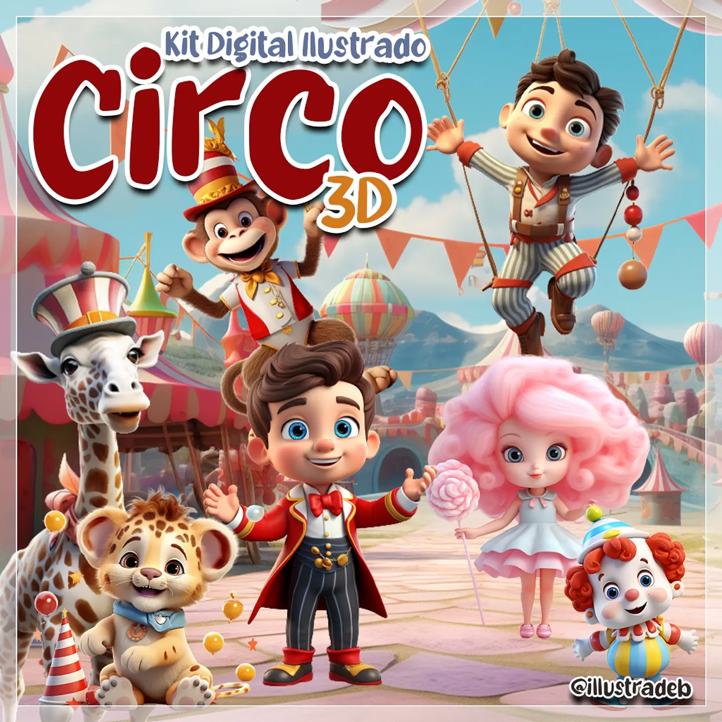 Kit Digital Circo 3d 45 1