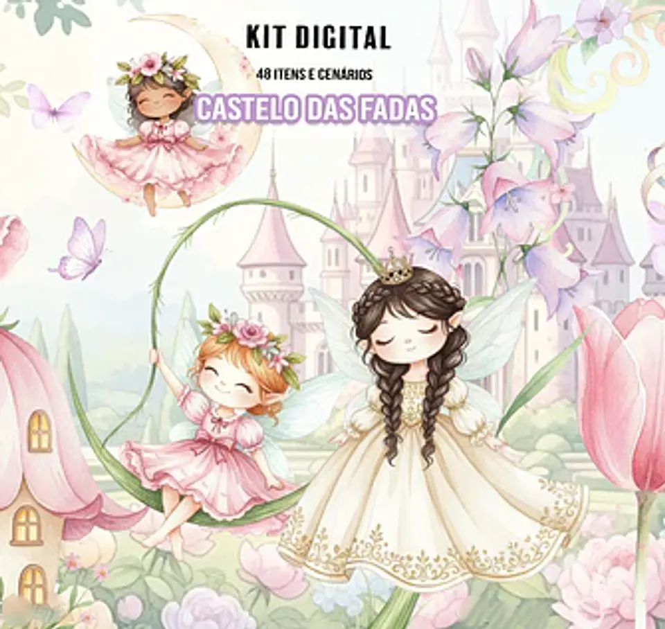 Kit Digital Castelo das Fadas 1