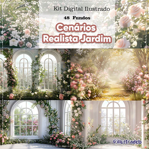 Kit Digital Cenário Jardim 39