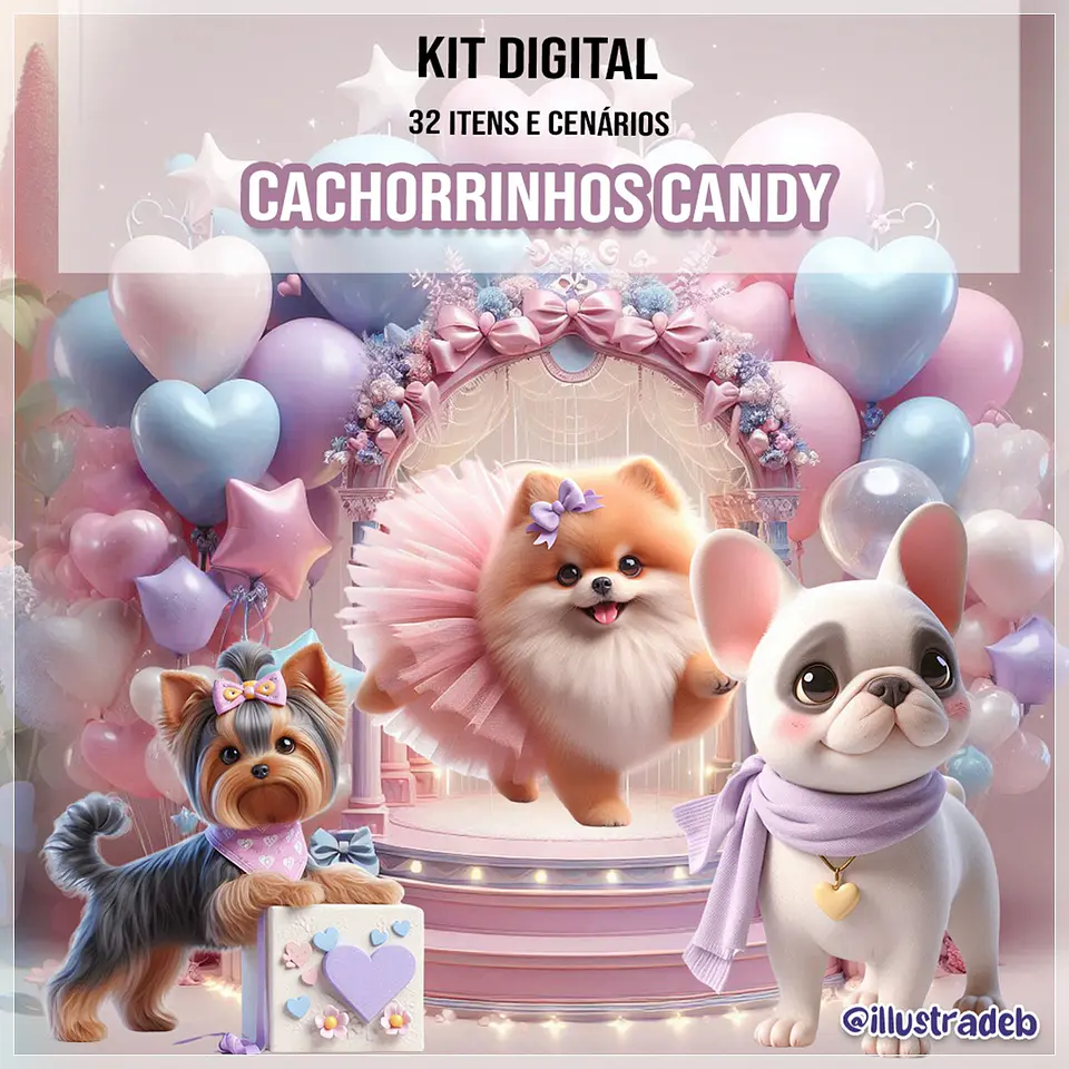 Kit Digital Cachorrinhos Candy 31 1