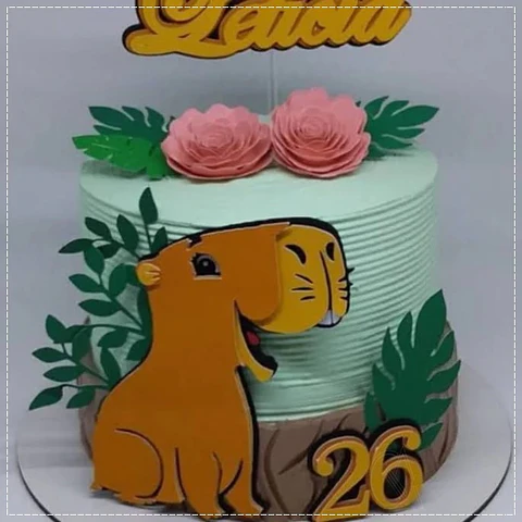 Arquivo de Corte Topo de Bolo Capivara 2