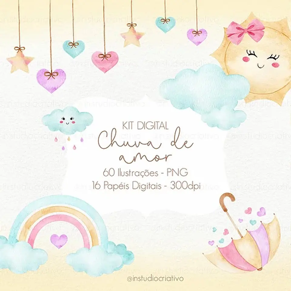 Kit Digital Chuva de Amor 8 1