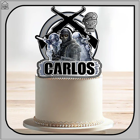 Arquivo de Corte Topo de Bolo Call of Duty 4