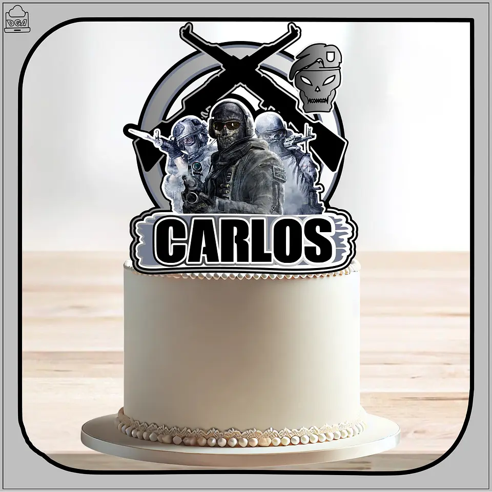 Arquivo de Corte Topo de Bolo Call of Duty 4 1