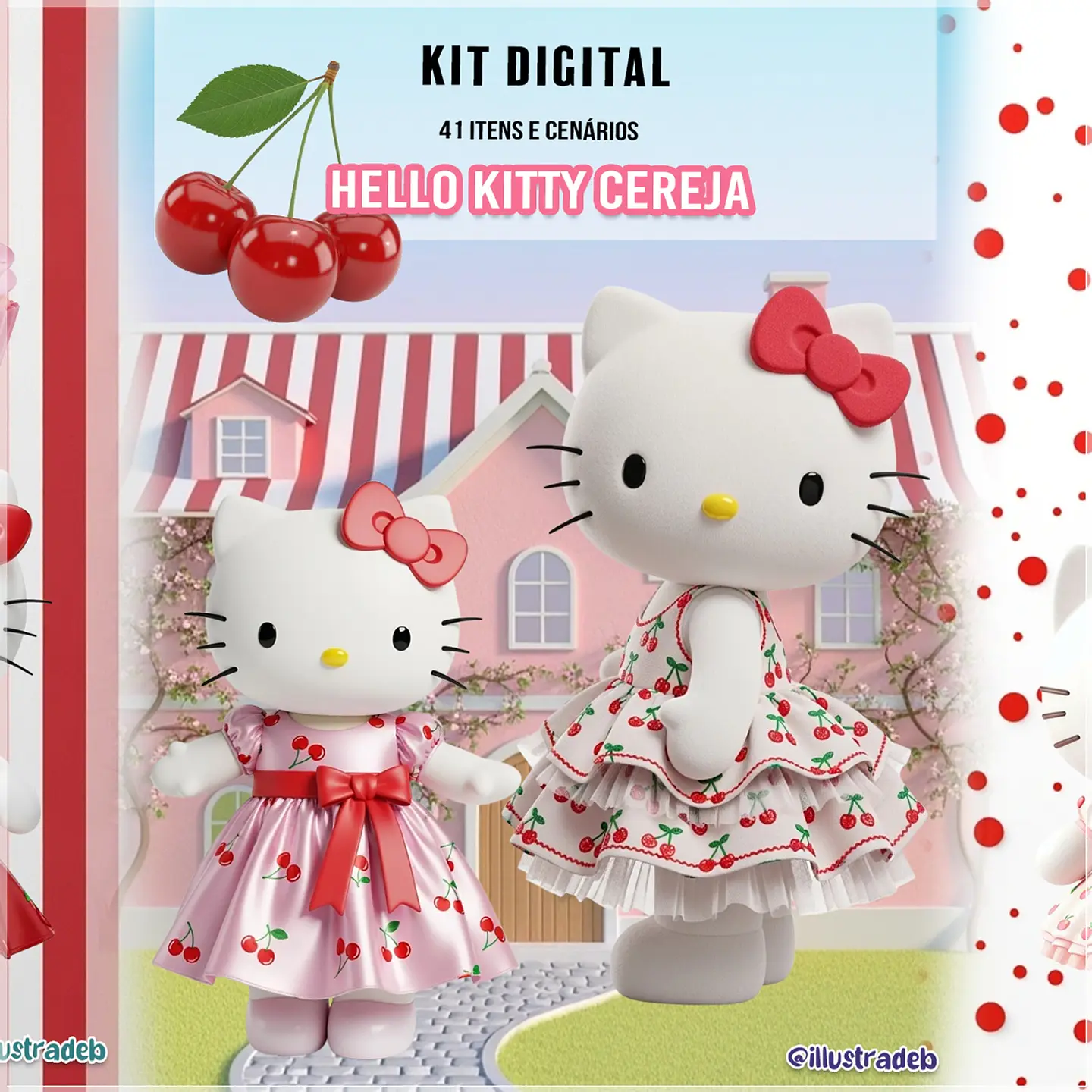 Kit Digital Hello Kitty Cereja 121 1