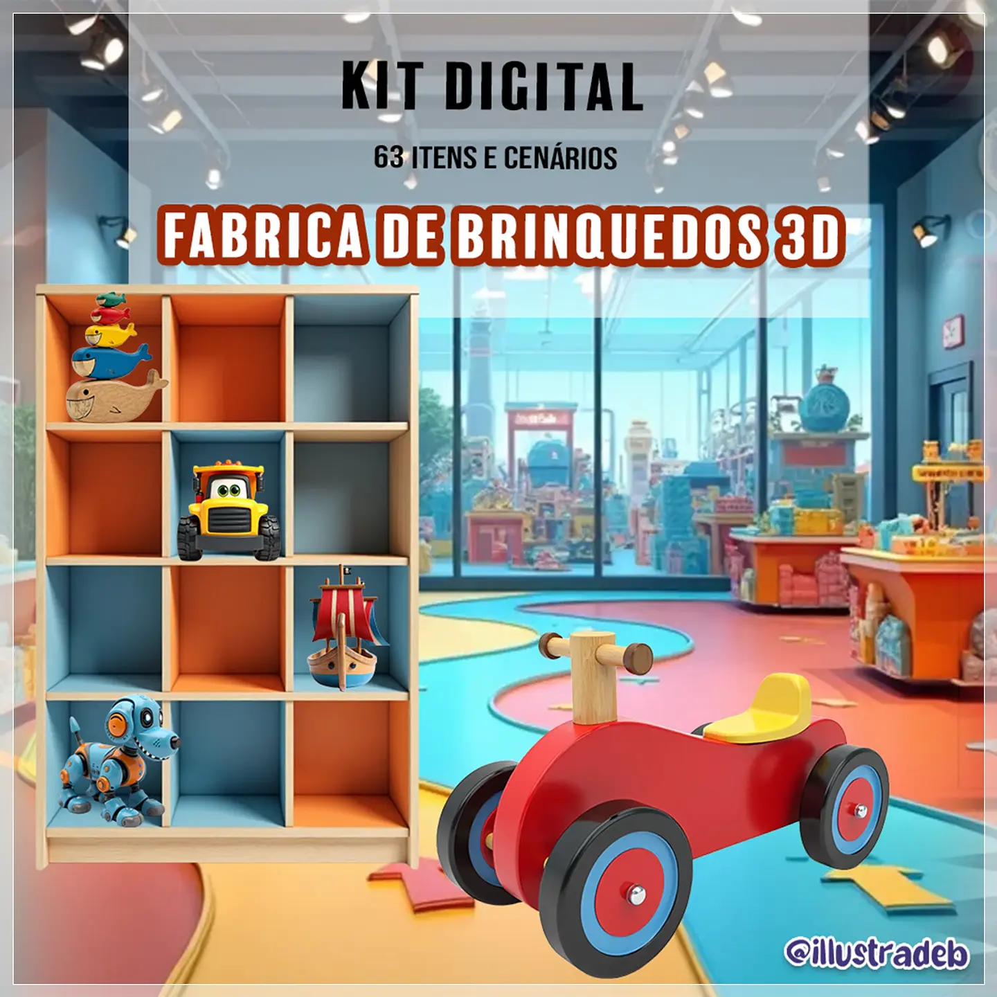 Kit Digital Fábrica de Brinquedos 3d 116 1