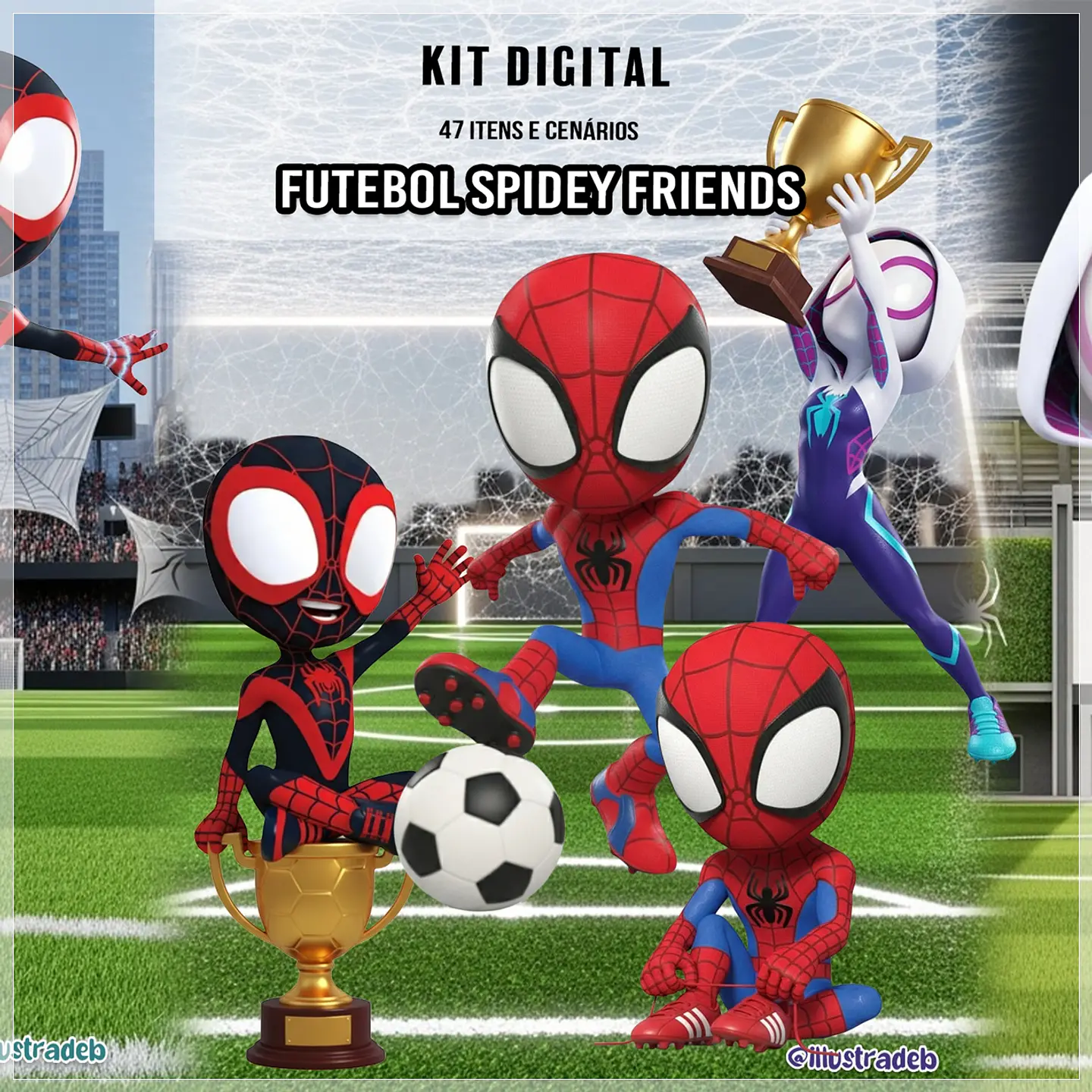 Kit Digital Futebol Spidey Friends 115 1