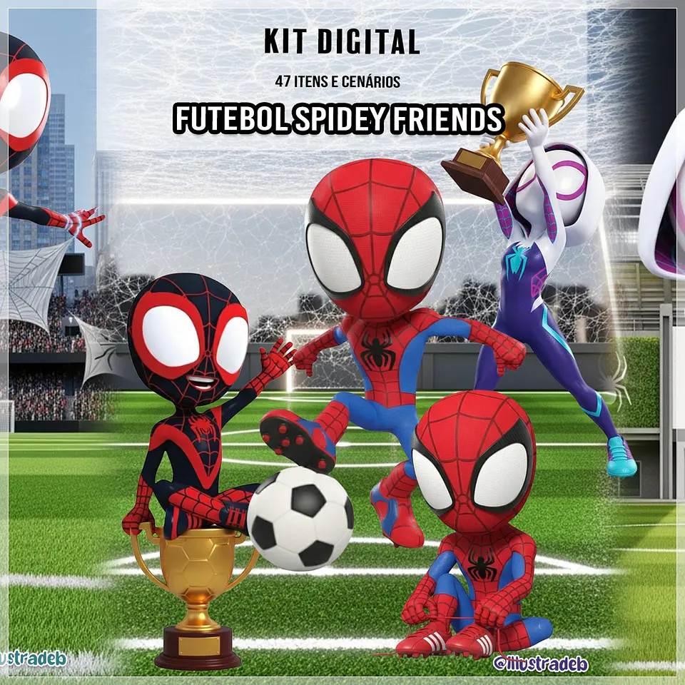 Kit Digital Futebol Spidey Friends 115 1