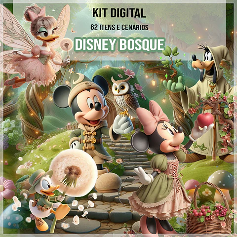 Kit Digital Disney Bosque 68