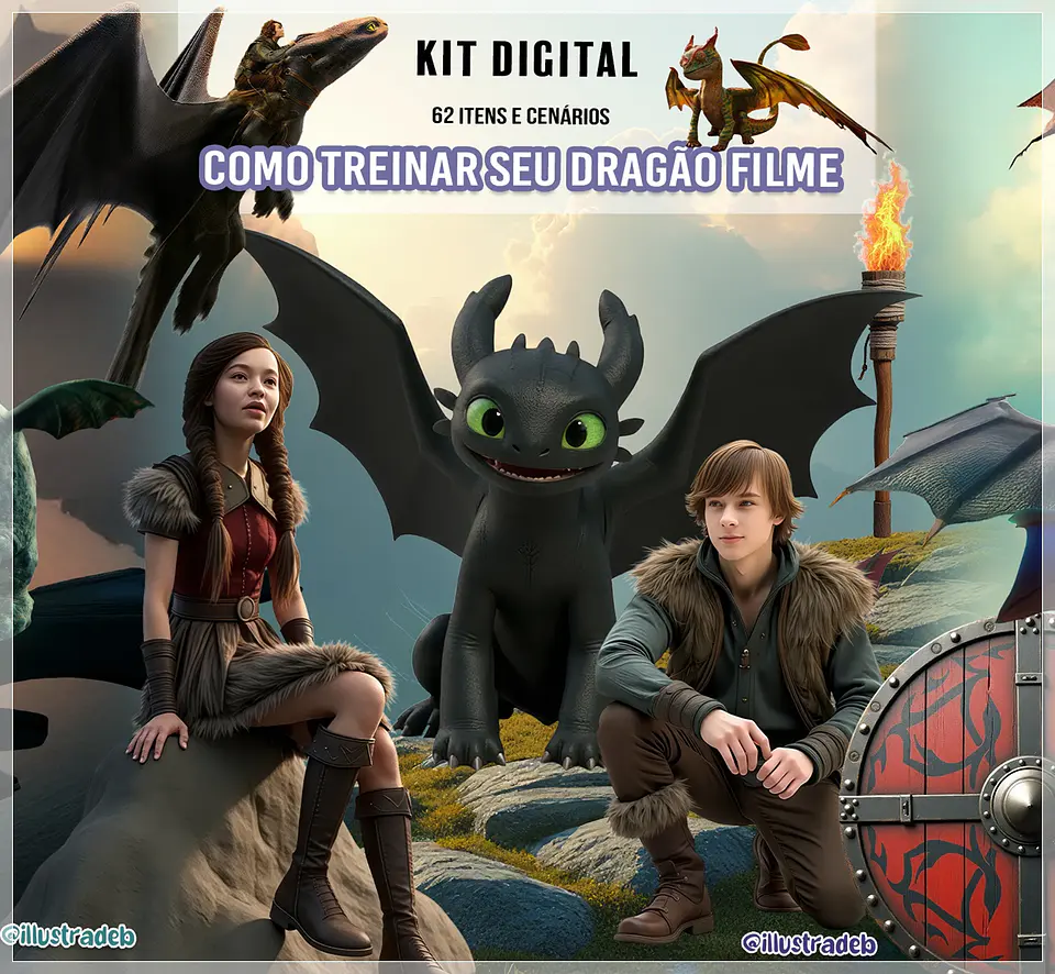Kit Digital Como Treinar Seu Dragão o Filme 53 1