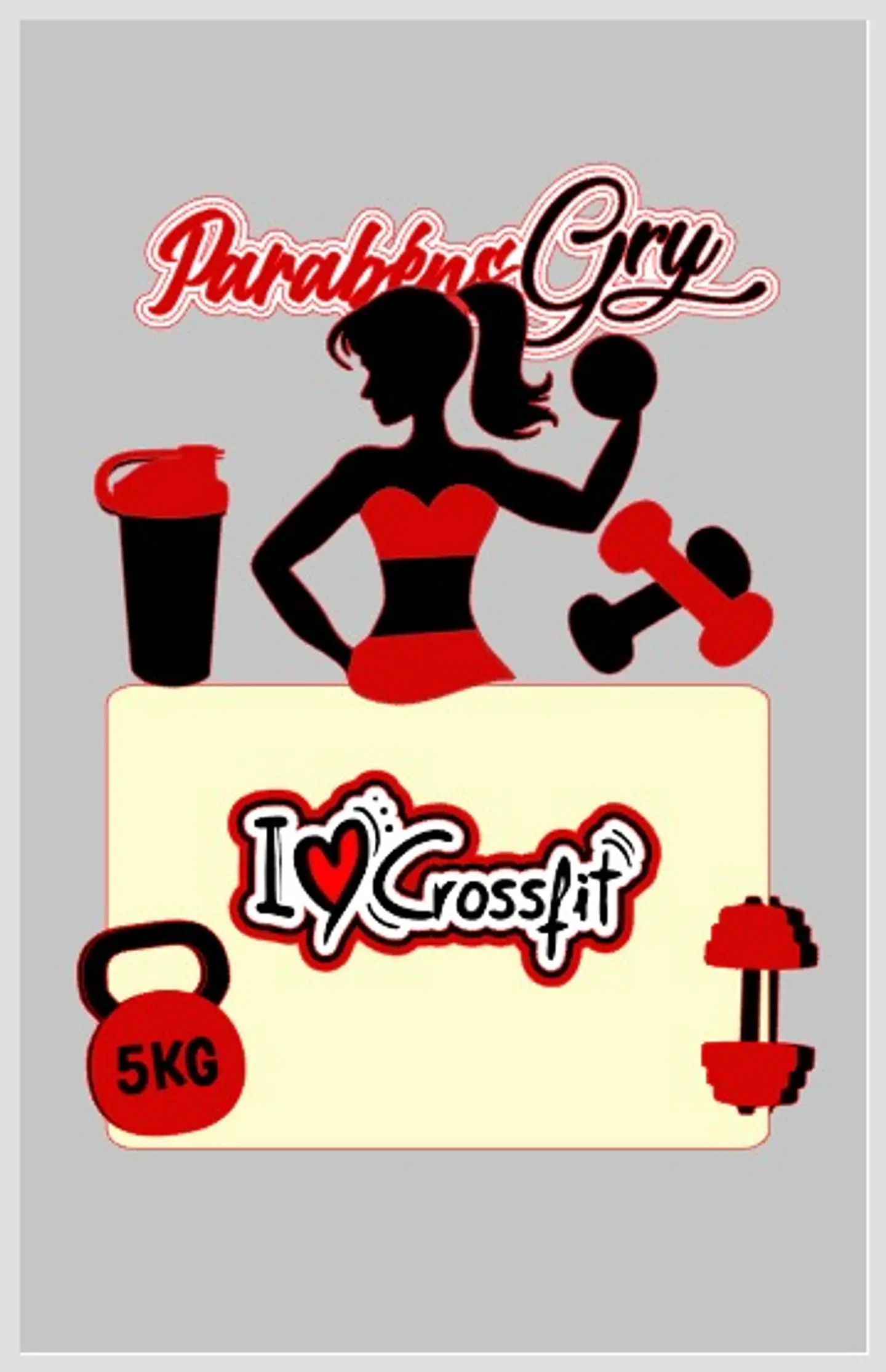 Arquivo de Corte Topo de Bolo Crossfit 1 1