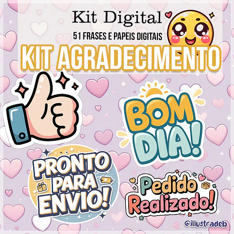 Kit Digital Agradecimento Sticker 6