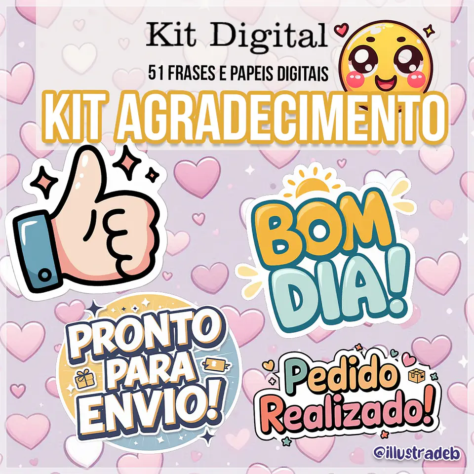 Kit Digital Agradecimento Sticker 6 1