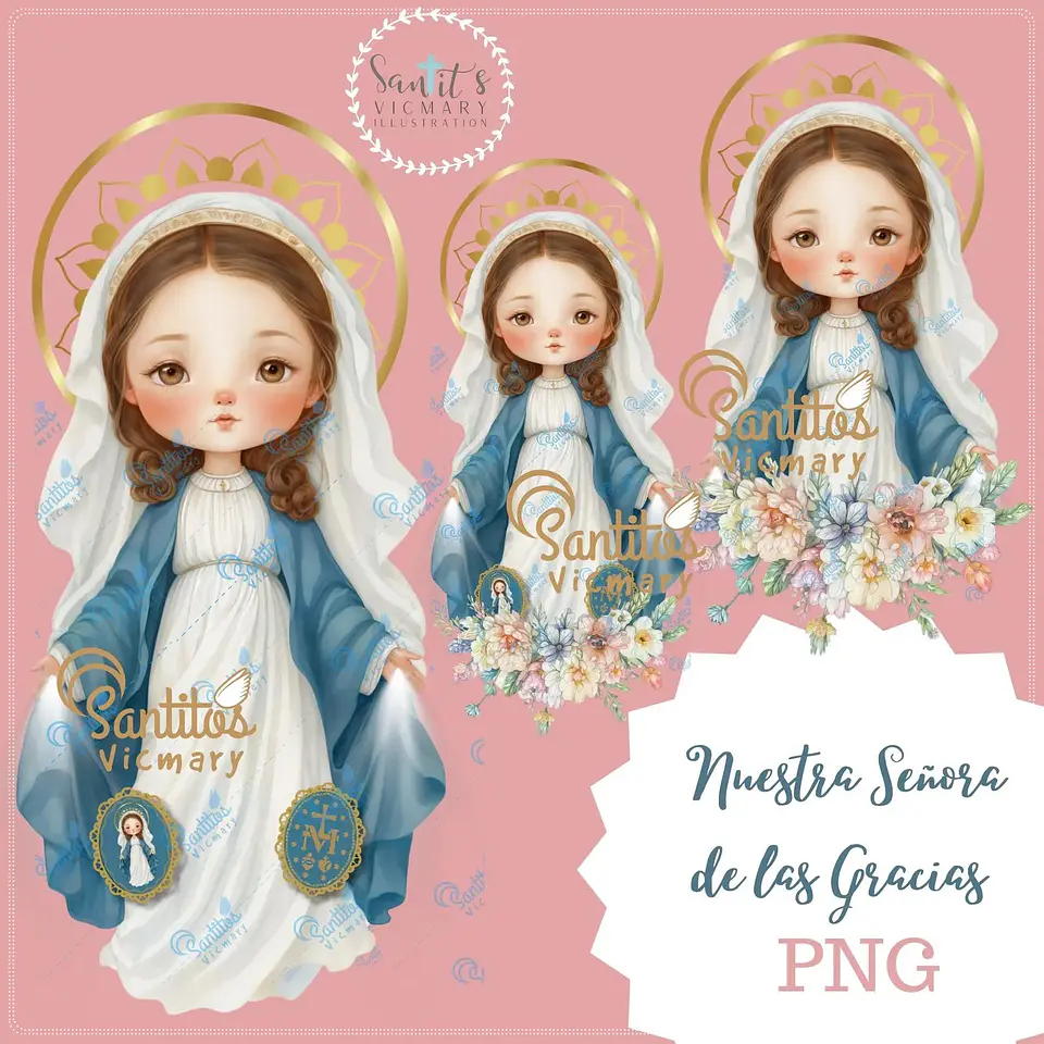 Kit Digital Virgen de La Milgrosa, de Nossa Senhora das Graças Medalha Milagrosa 15 1