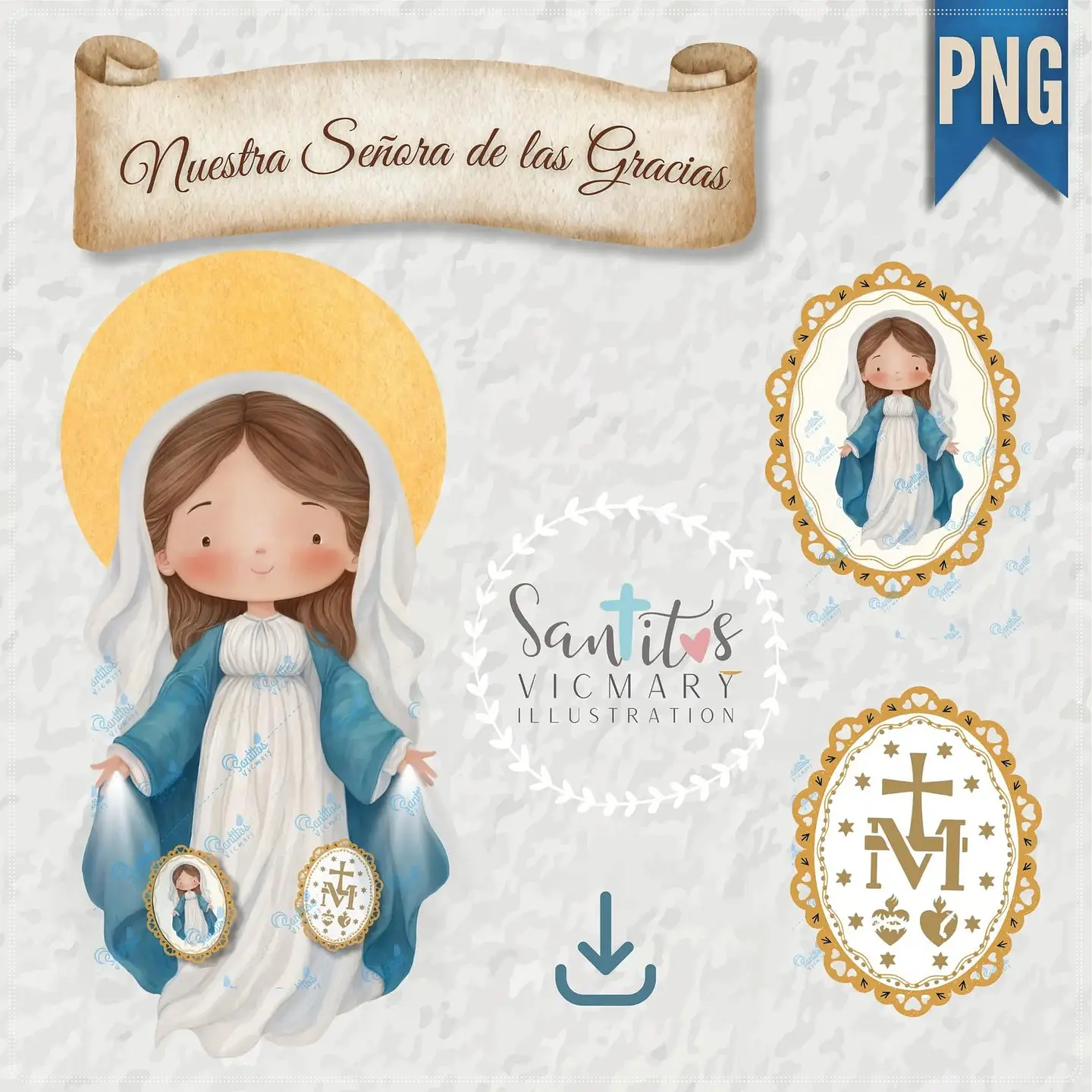 Kit Digital Virgen de La Milgrosa, de Nossa Senhora das Graças 14 1