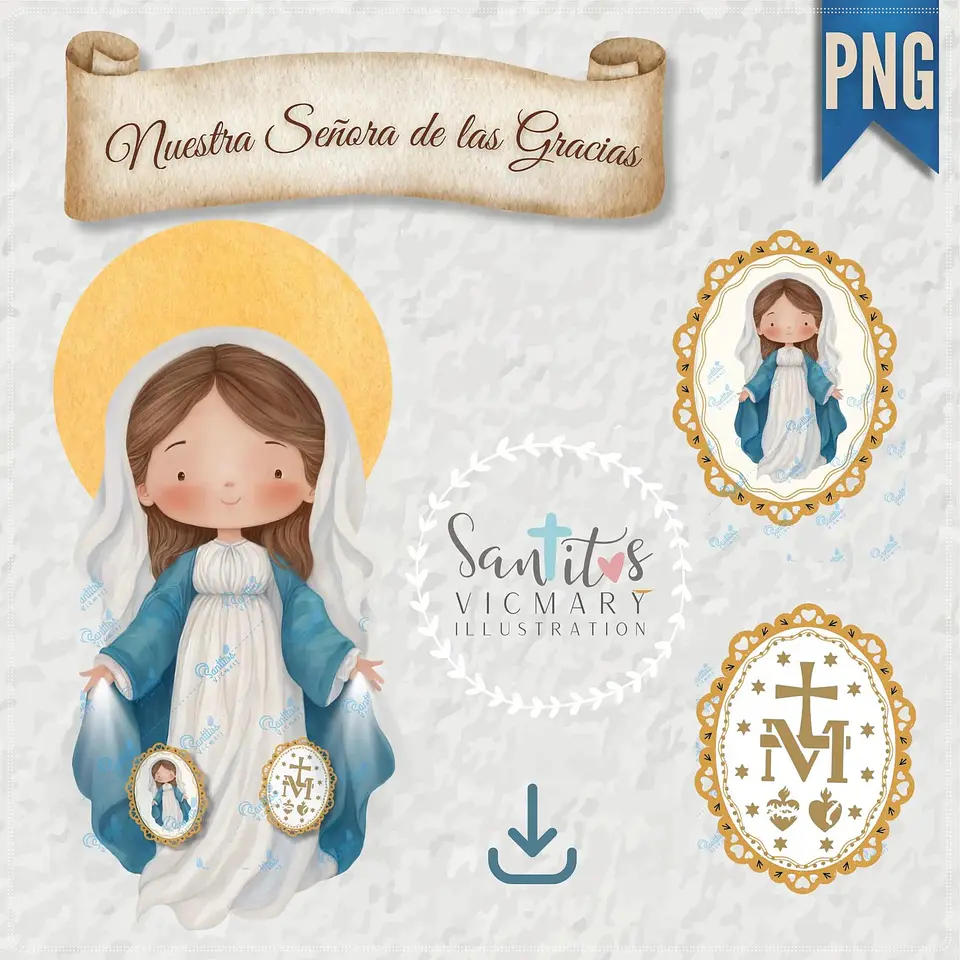 Kit Digital Virgen de La Milgrosa, de Nossa Senhora das Graças 14 1
