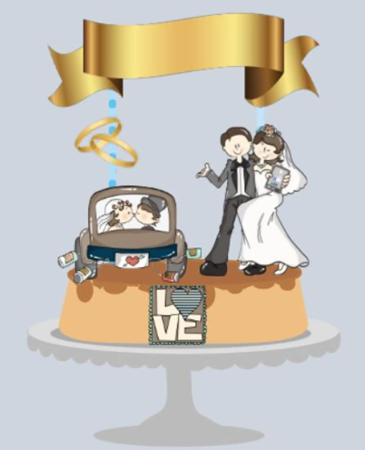 Arquivo de Corte Topo de Bolo Casamento 1 1