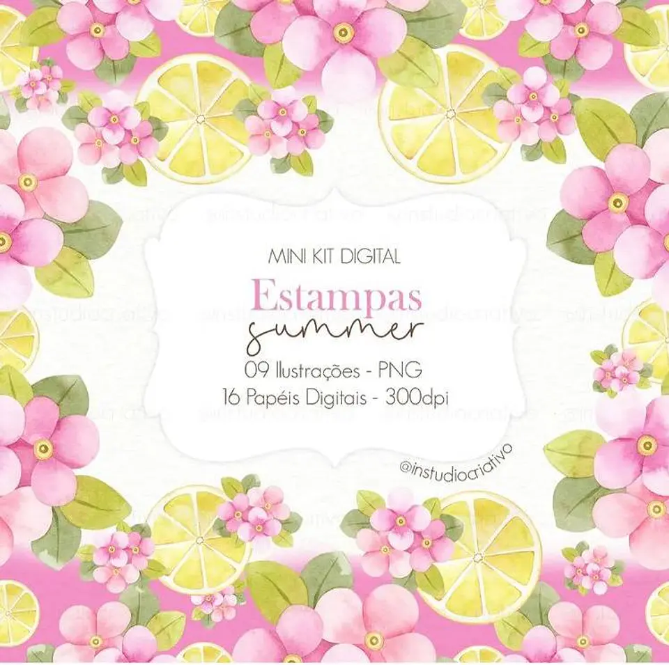 Kit Digital Estampas Summer Verão 4 1