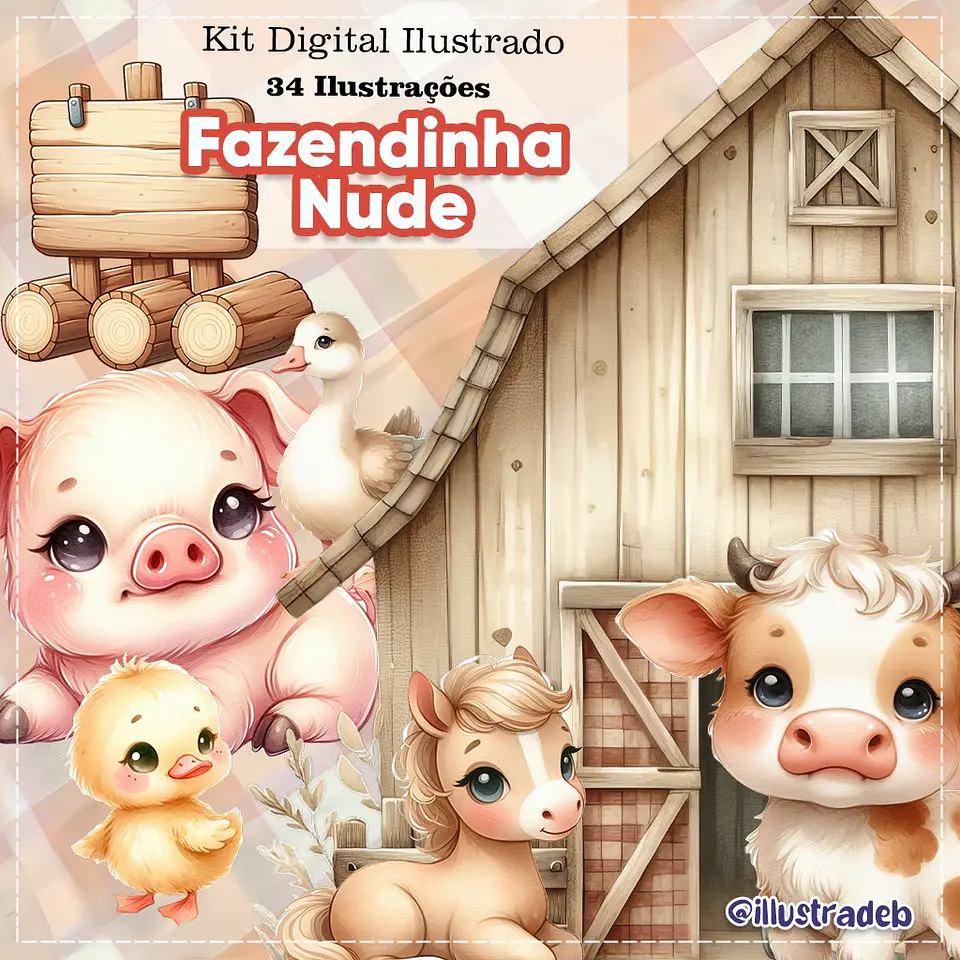 Kit Digital Fazendinha Nude 102 1