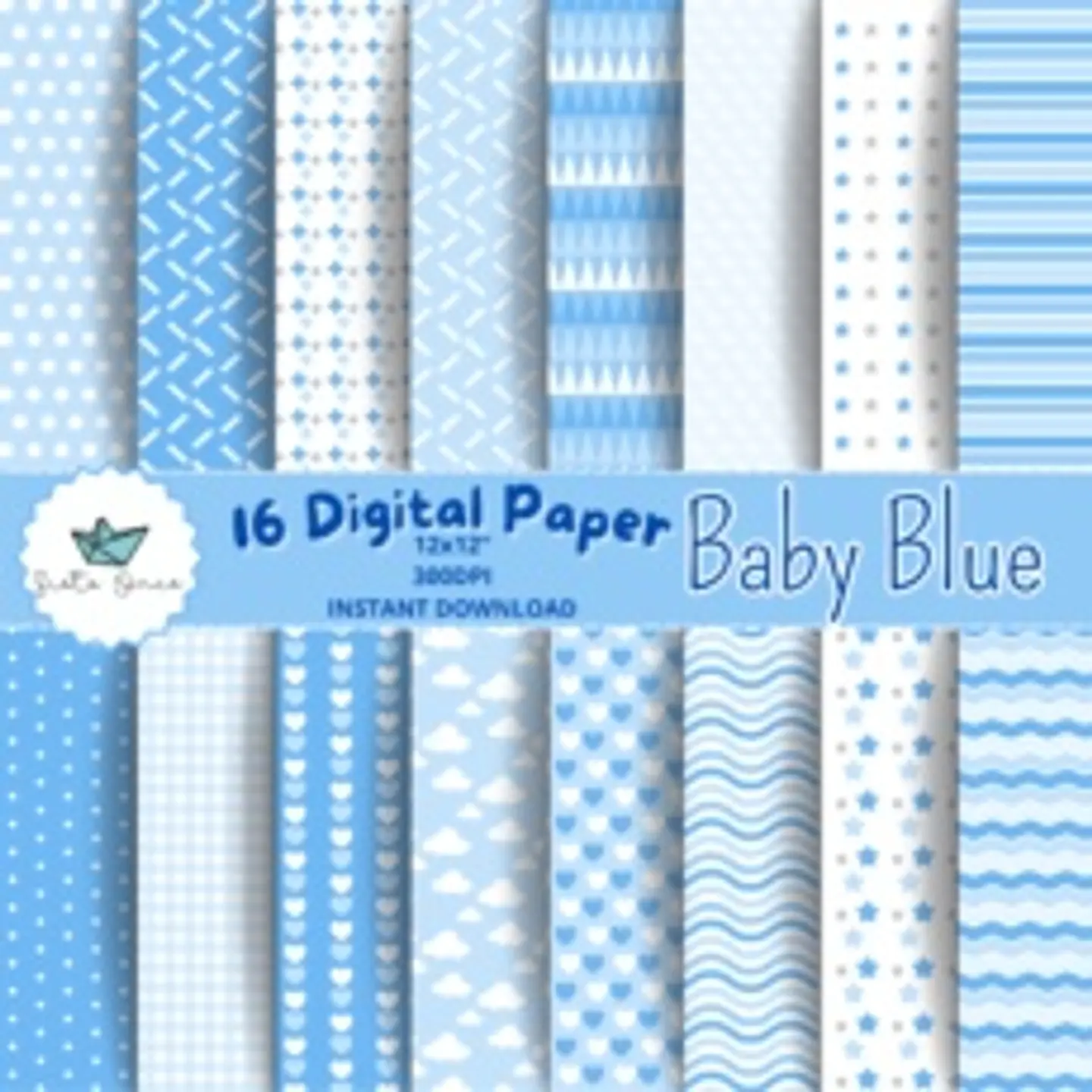 Kit Digital Papeis Azul 2 1