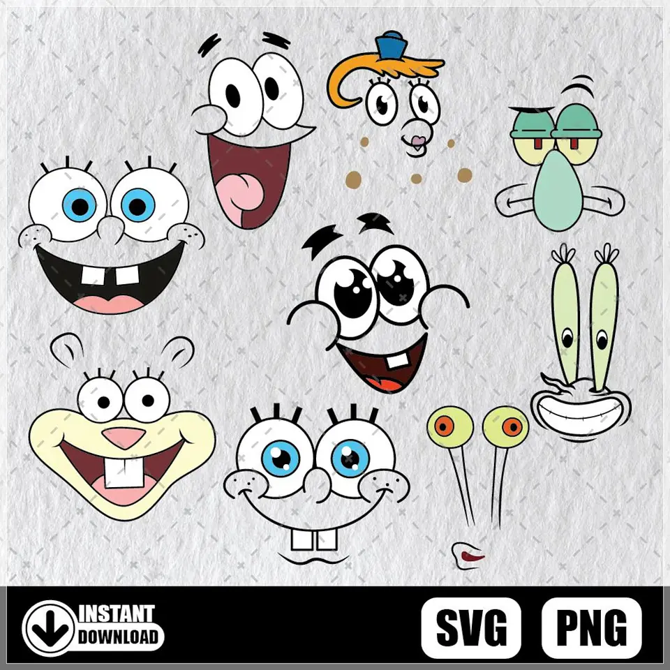 Kit Digital Bob Esponja Rostos 1