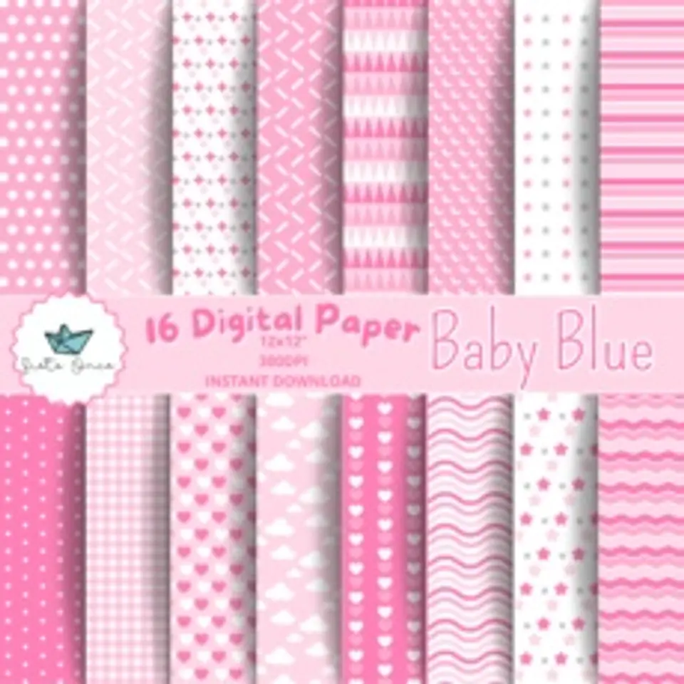 Kit Digital Papeis Rosa 6 1