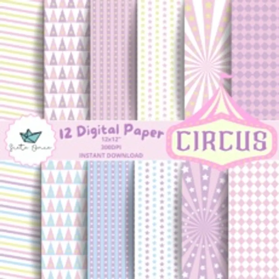 Kit Digital Papeis Circo Rosa 4 1
