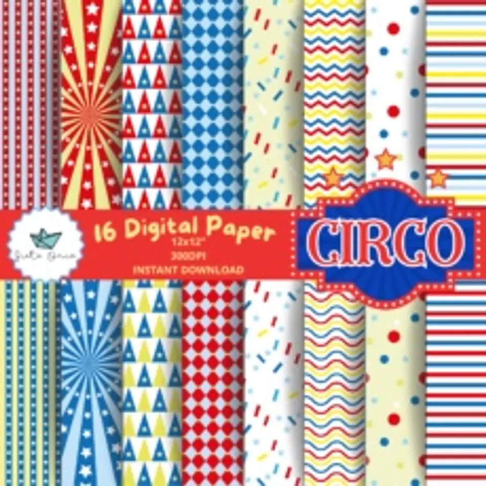 Kit Digital Papeis Circo 3 1
