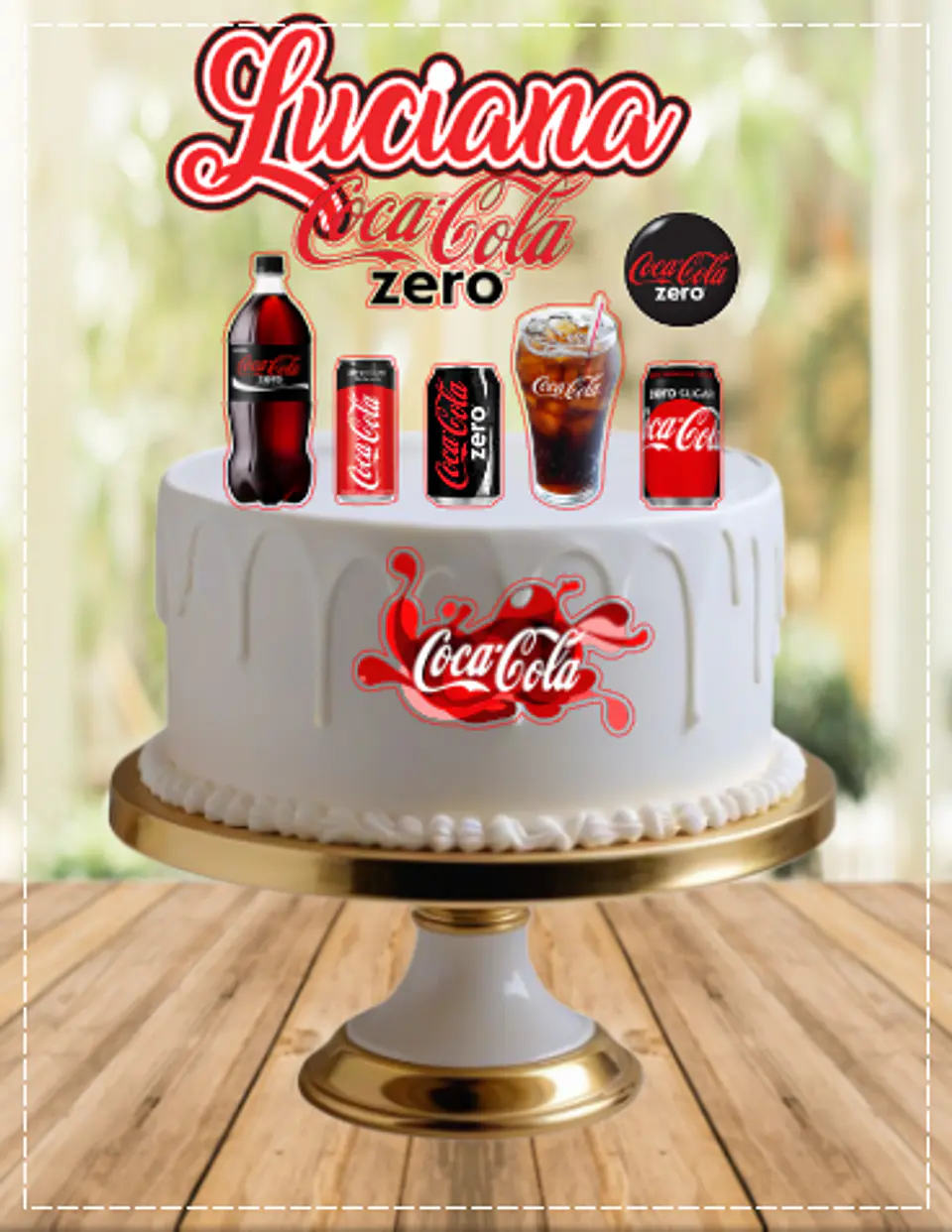 Arquivo de Corte Topo de Bolo Coca Cola 2 1