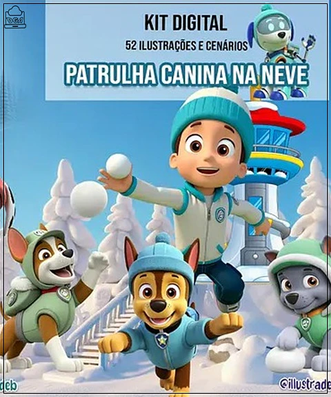 Kit Digital Patrulha Canina Na Neve 184