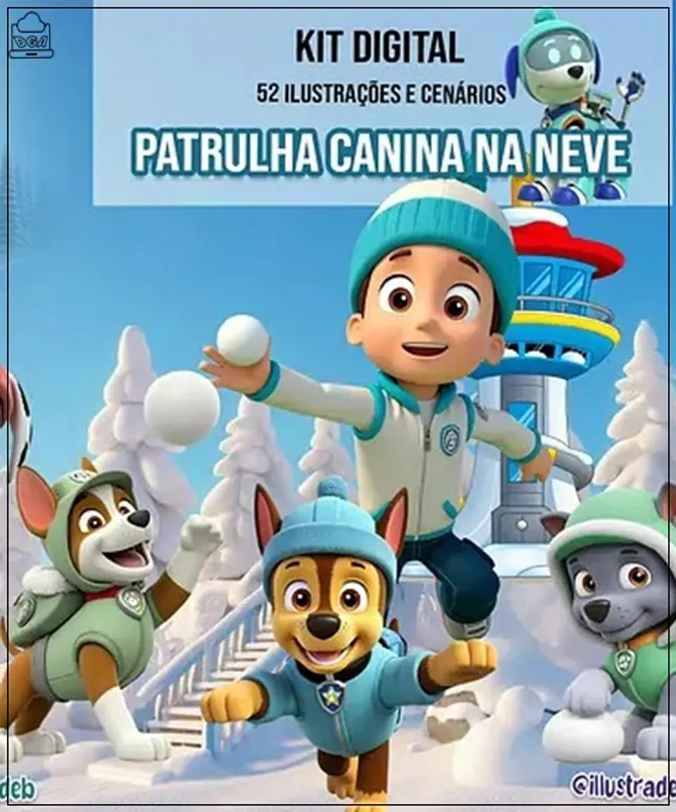 Kit Digital Patrulha Canina Na Neve 184 1