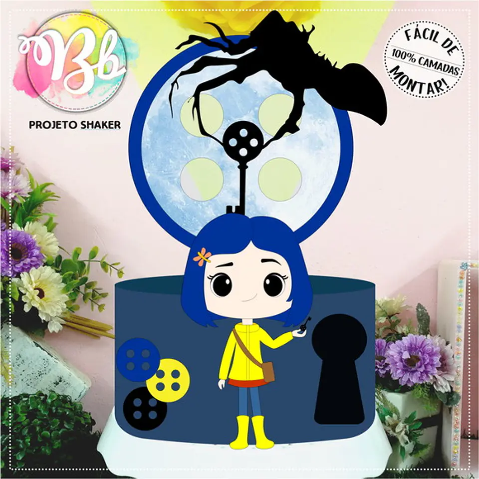 Arquivo de Corte Topo de Bolo Coraline 2 1