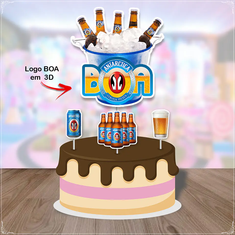 Arquivo de Corte Topo de Bolo Cervejas 6 1